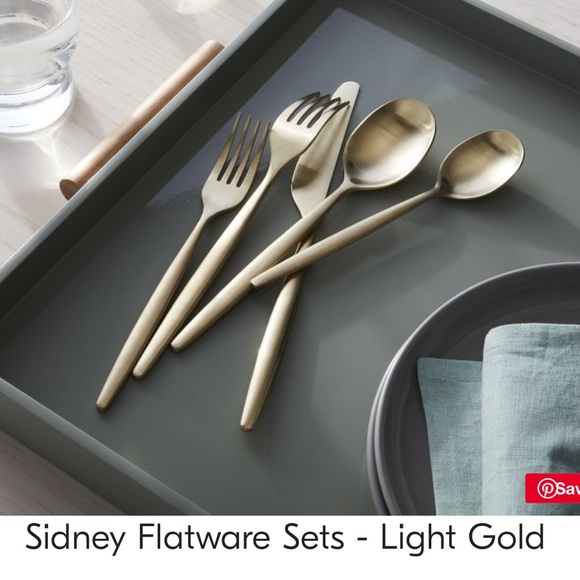 ISO west elm Sidney flatware in gold (4-8 piece set) - Picture 2 of 2